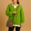 Breathable V-neck knit sweater for women | Clara