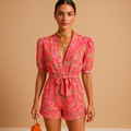 Short printed summer jumpsuit for women | Ruby