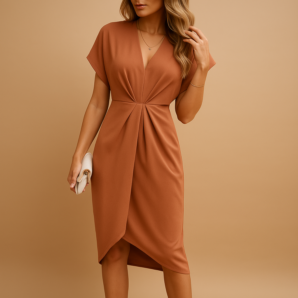 Timeless midi wrap dress for women | Hazel