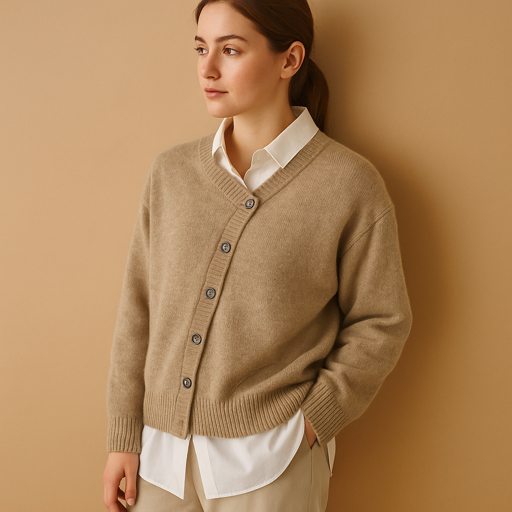 Warm wool-look knit sweater for women | Naomi