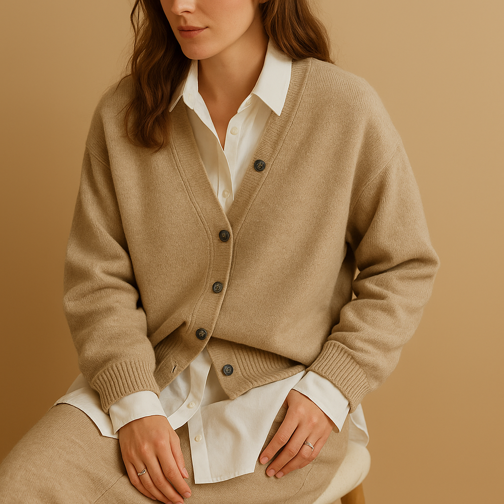 Warm wool-look knit sweater for women | Naomi