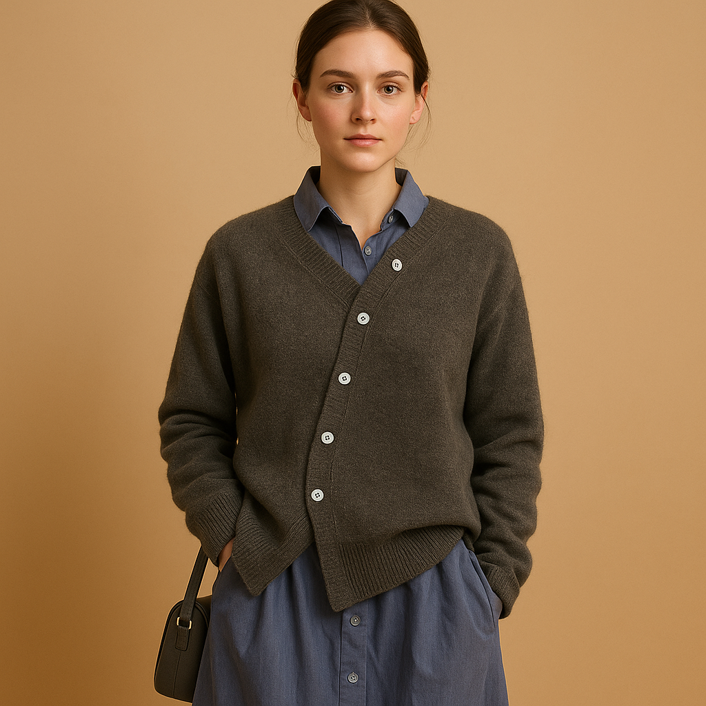 Warm wool-look knit sweater for women | Naomi