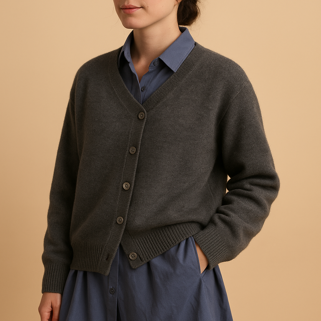 Warm wool-look knit sweater for women | Naomi