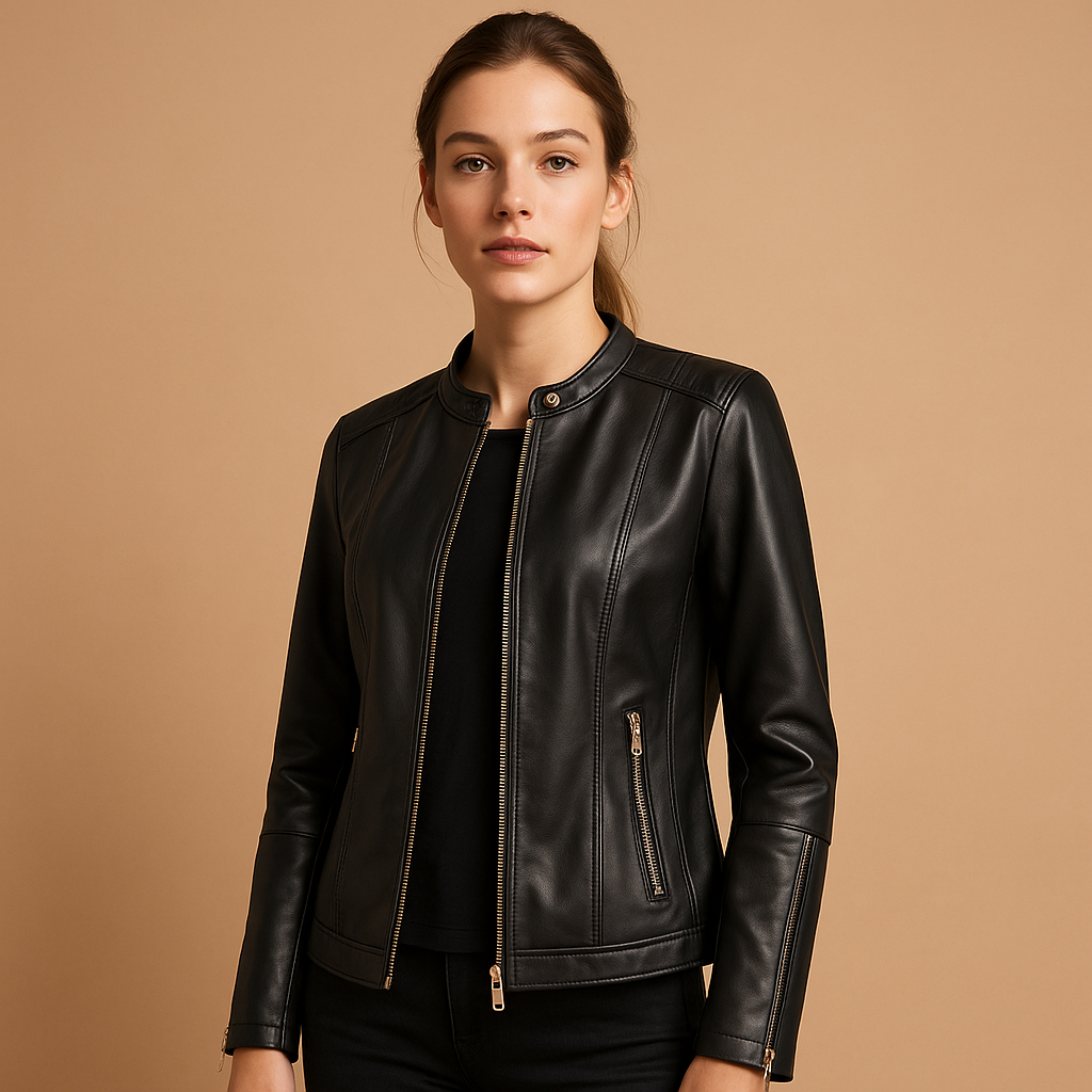 Biker jacket for women with classic edgy design | Stella