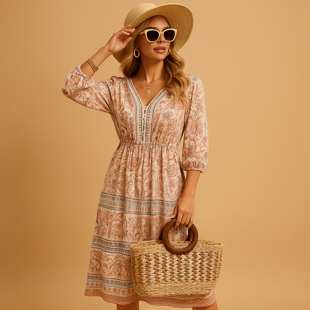 Bohemian summer dress for women | Lila