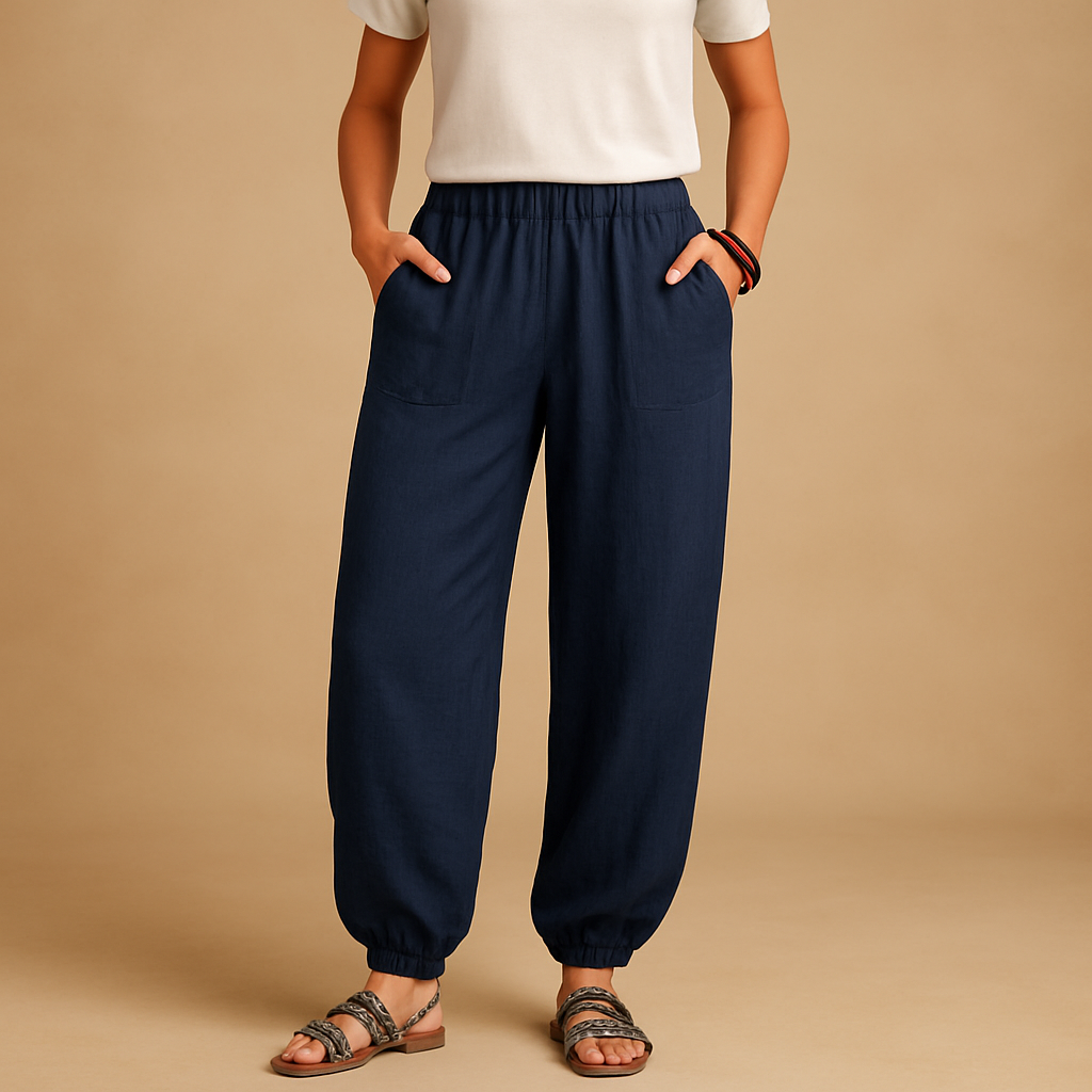Boho high-waist summer pants for women | Laila