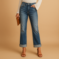 Casual irregular waist jeans for women | Ivy