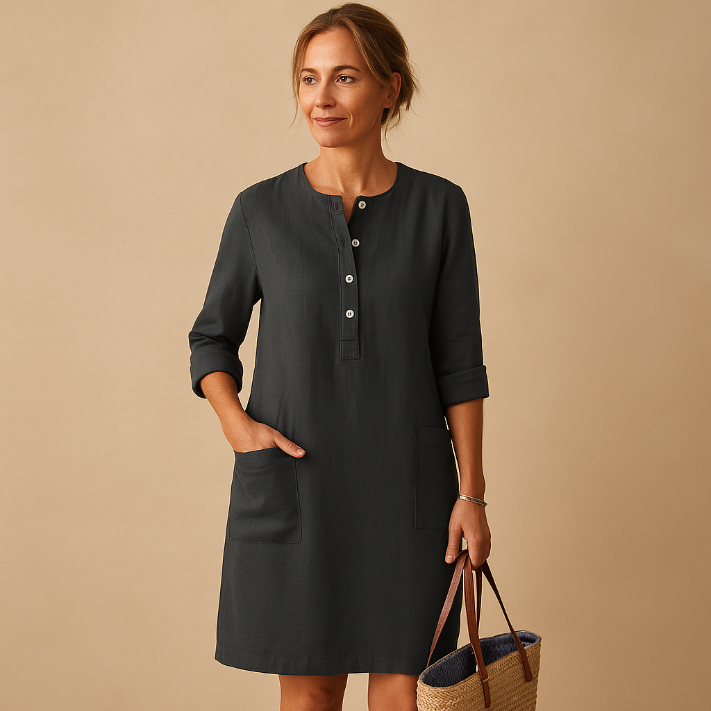 Casual long shirt dress for women | Yara