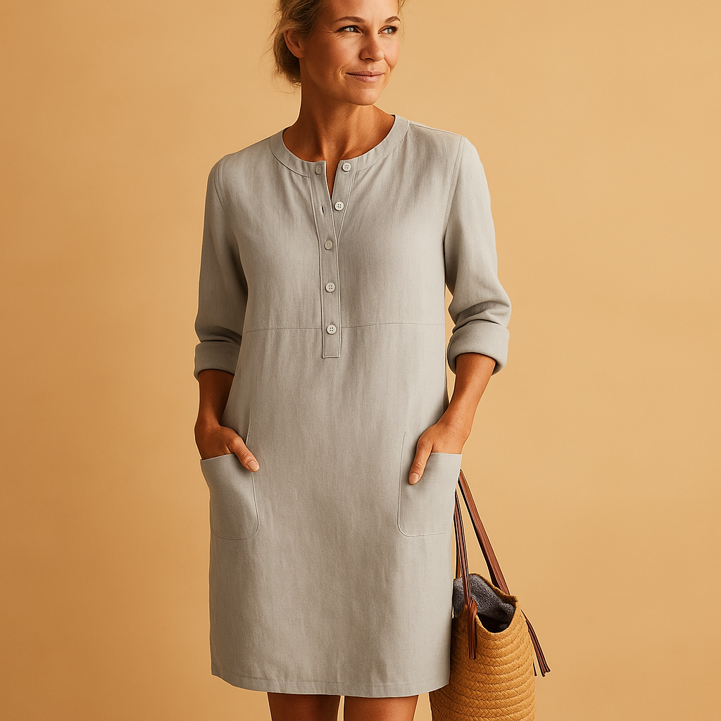 Casual long shirt dress for women | Yara