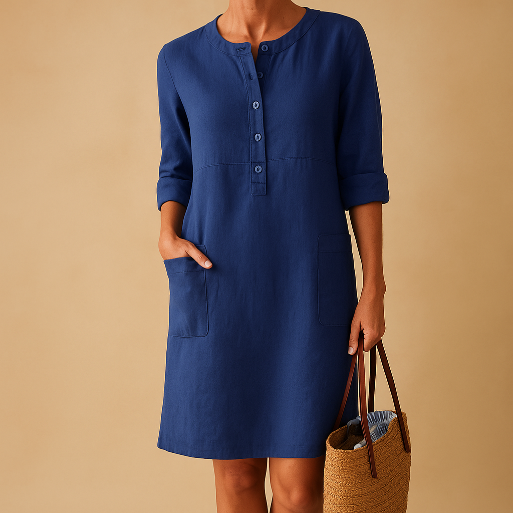 Casual long shirt dress for women | Yara