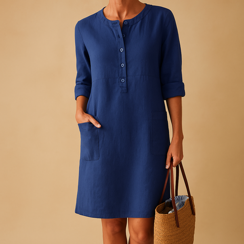 Casual long shirt dress for women | Yara
