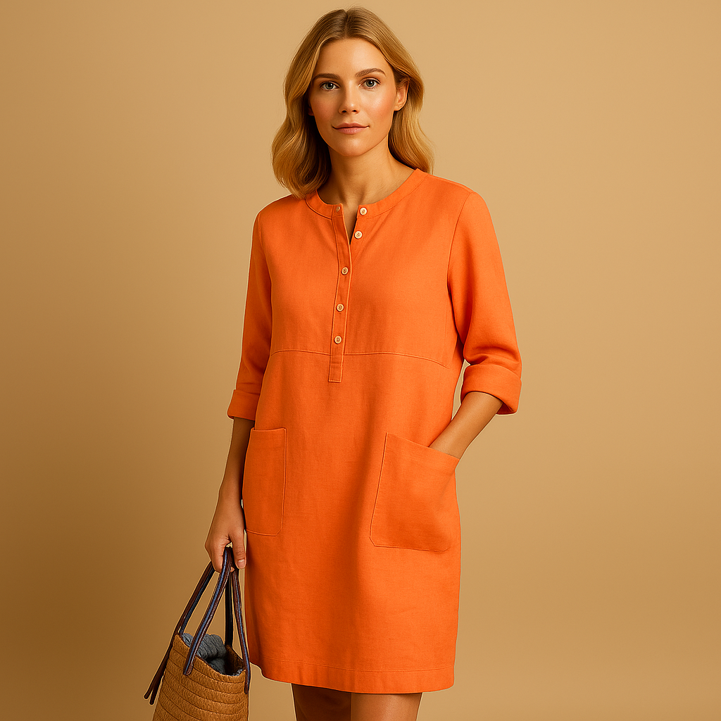 Casual long shirt dress for women | Yara
