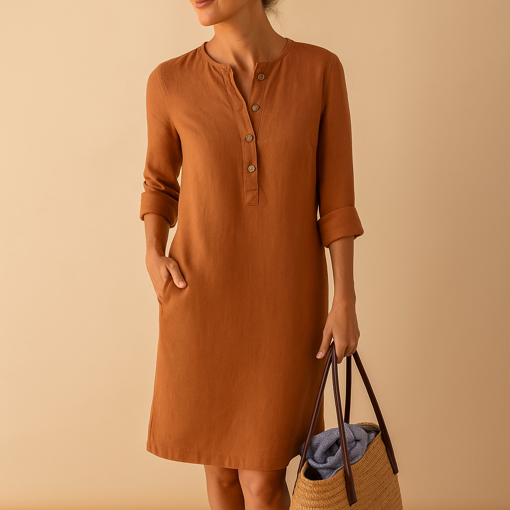 Casual long shirt dress for women | Yara