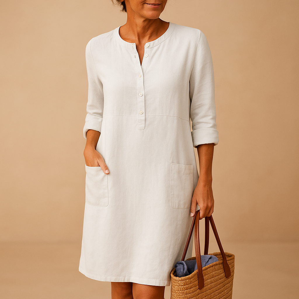 Casual long shirt dress for women | Yara