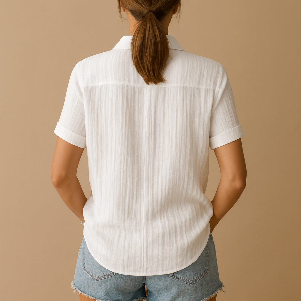 Short-sleeve classic blouse for women | Grace