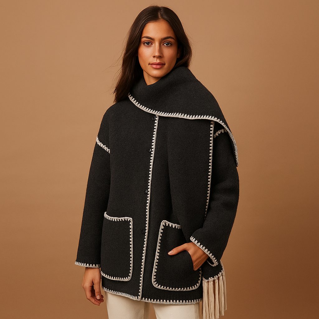 Elegant belted winter coat for women | Celeste