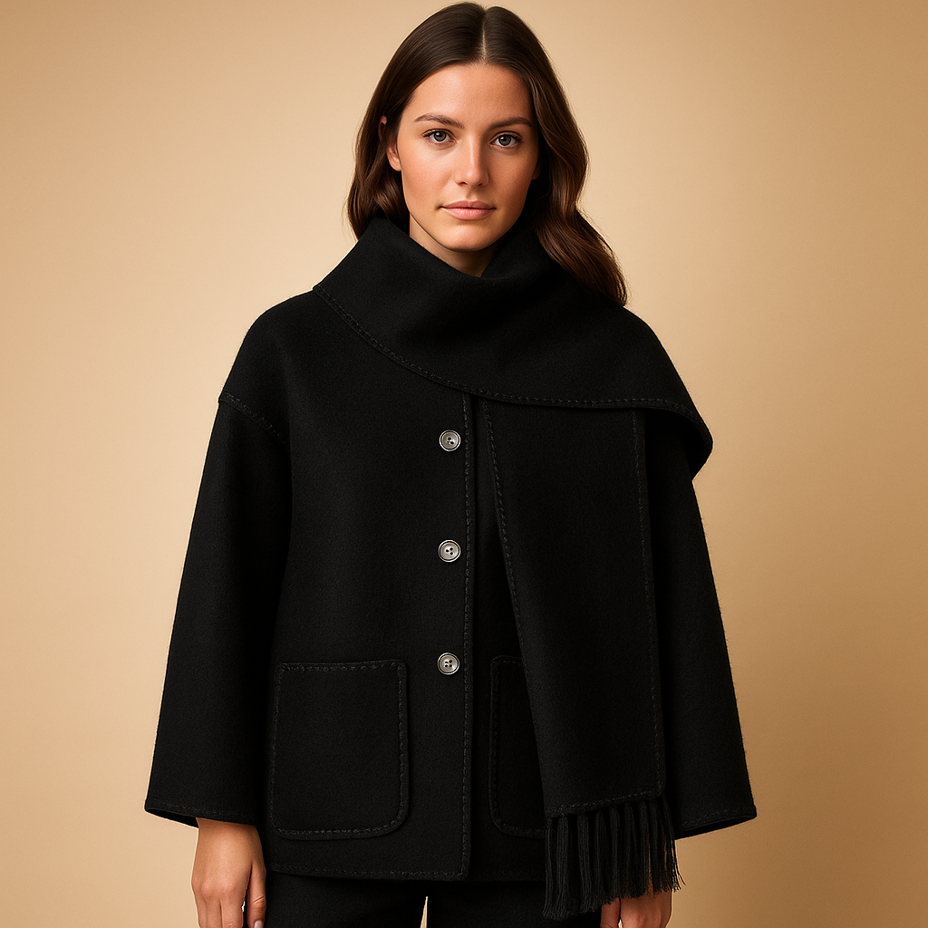 Elegant belted winter coat for women | Celeste