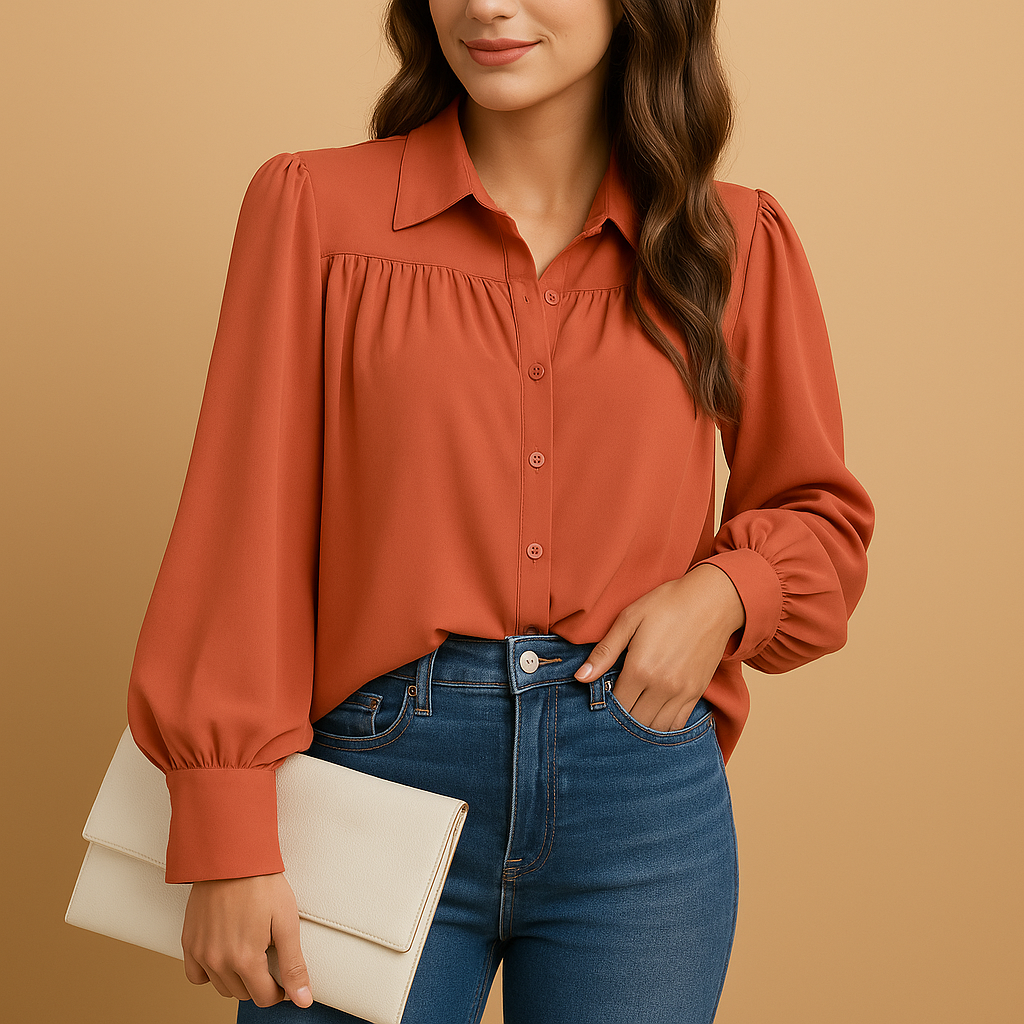 Elegant lantern sleeve blouse for women | Grace