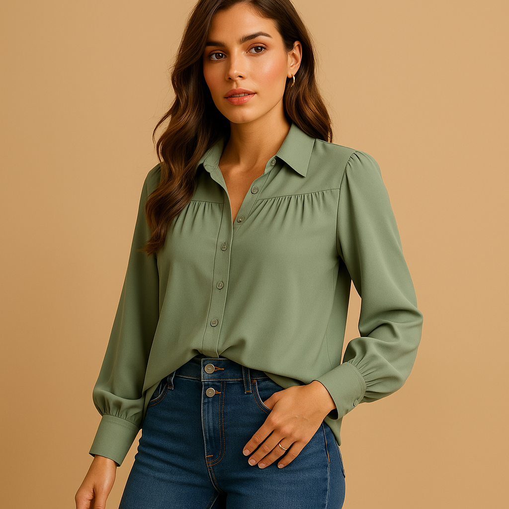 Elegant lantern sleeve blouse for women | Grace