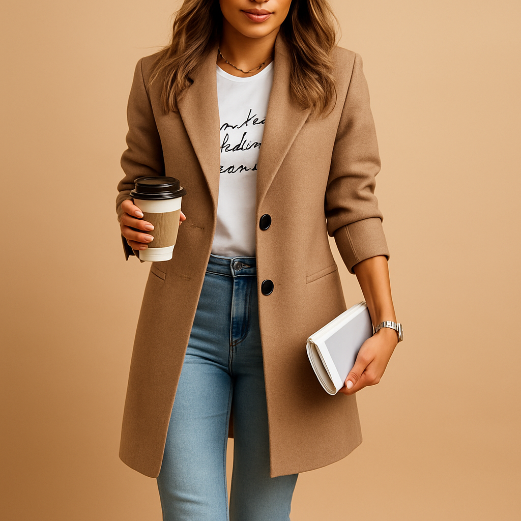 Elegant mid-length coat for women | Sophia