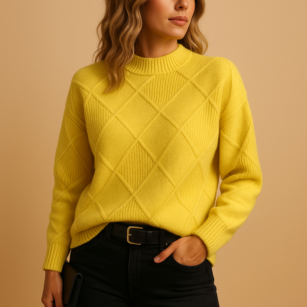Elegant turtleneck knit sweater for women | Sophia