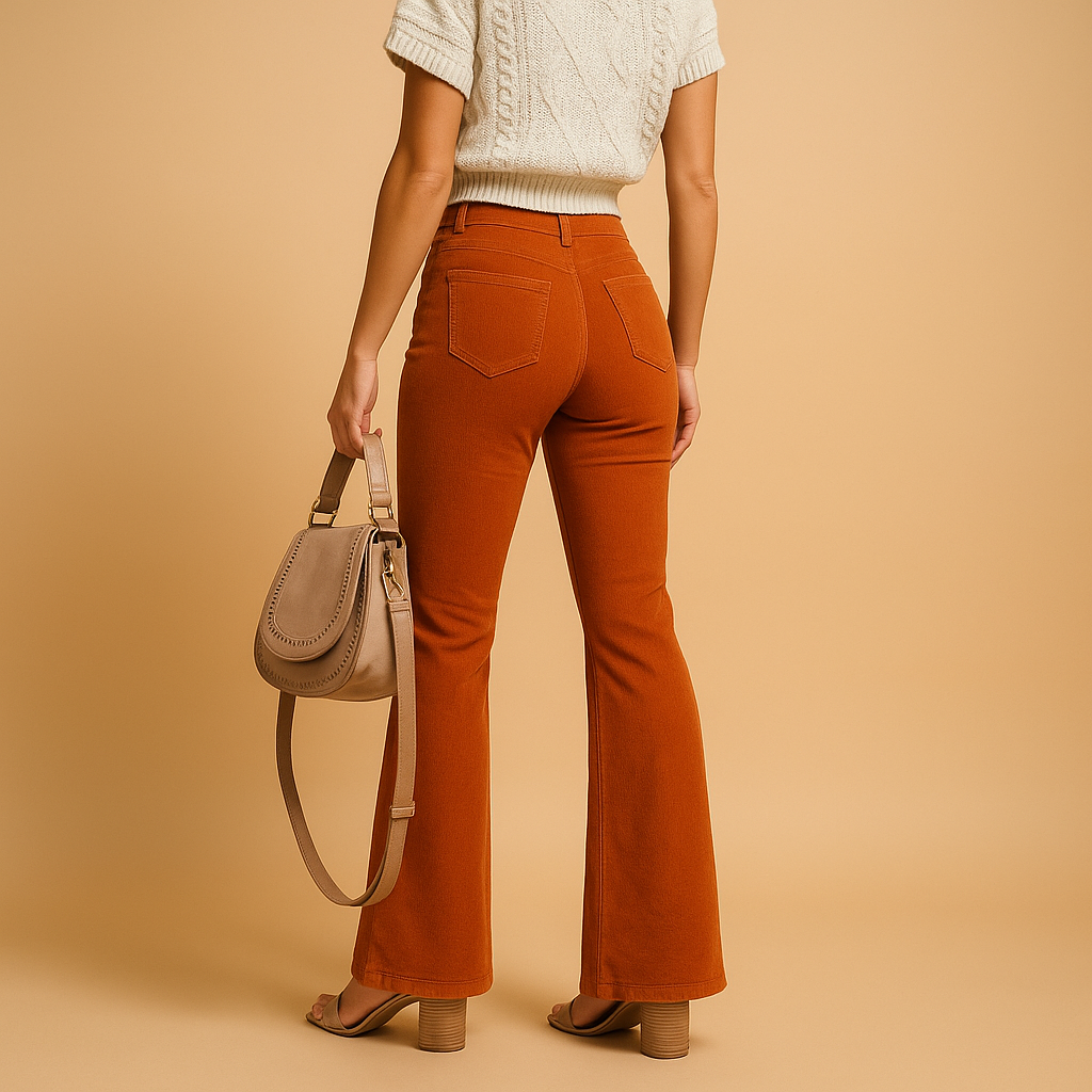 Flared corduroy pants for women | Hazel