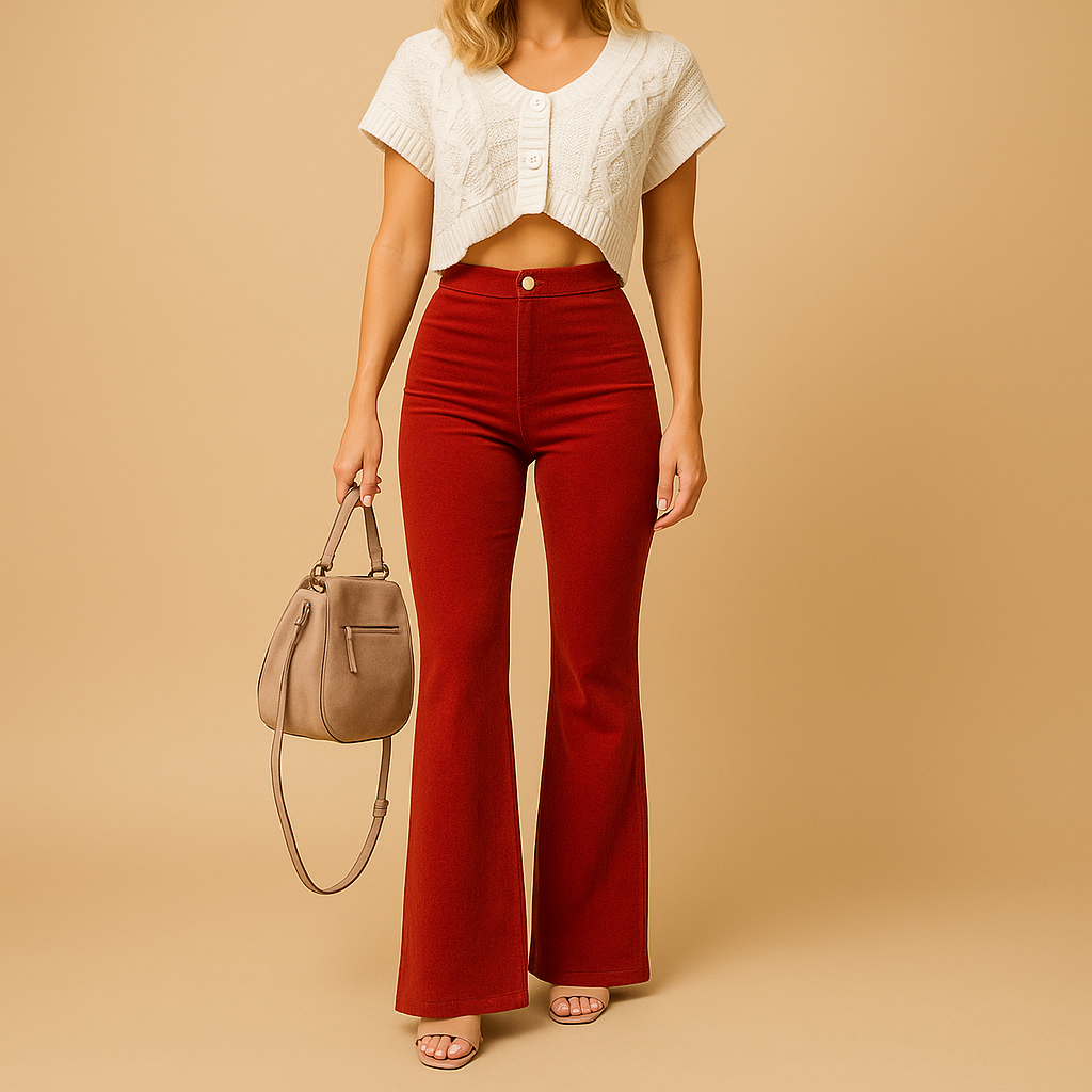 Flared corduroy pants for women | Hazel