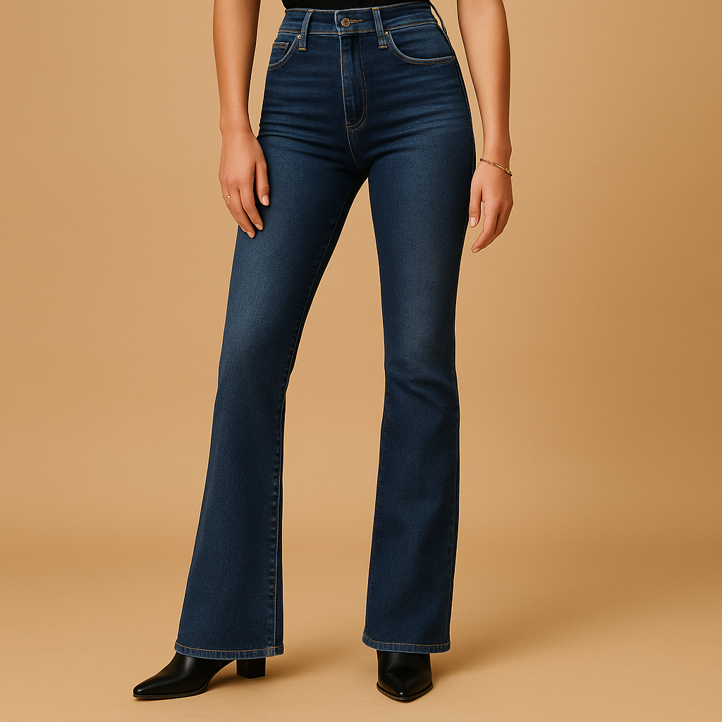 Flared high-waist jeans for women | Clara