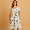 Floral casual cotton dress for women | Daisy