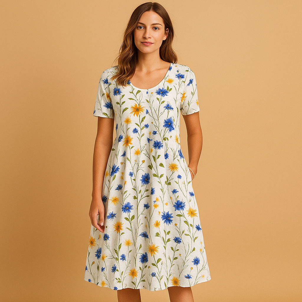 Floral casual cotton dress for women | Daisy