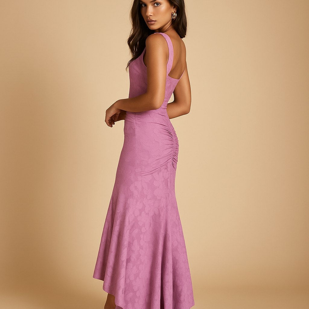 Floral midi dress with flowy fit for women | Hazel