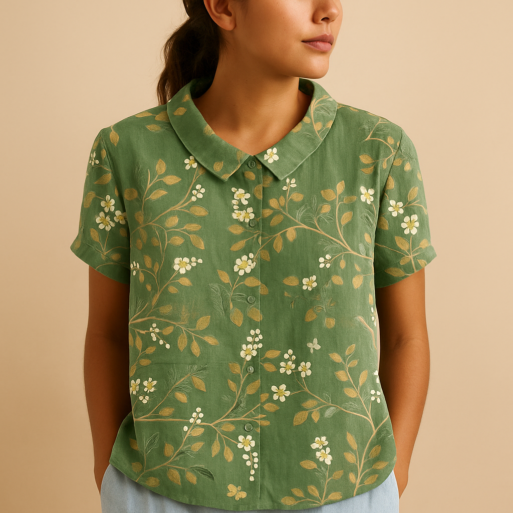 Floral print blouse for women | Violet
