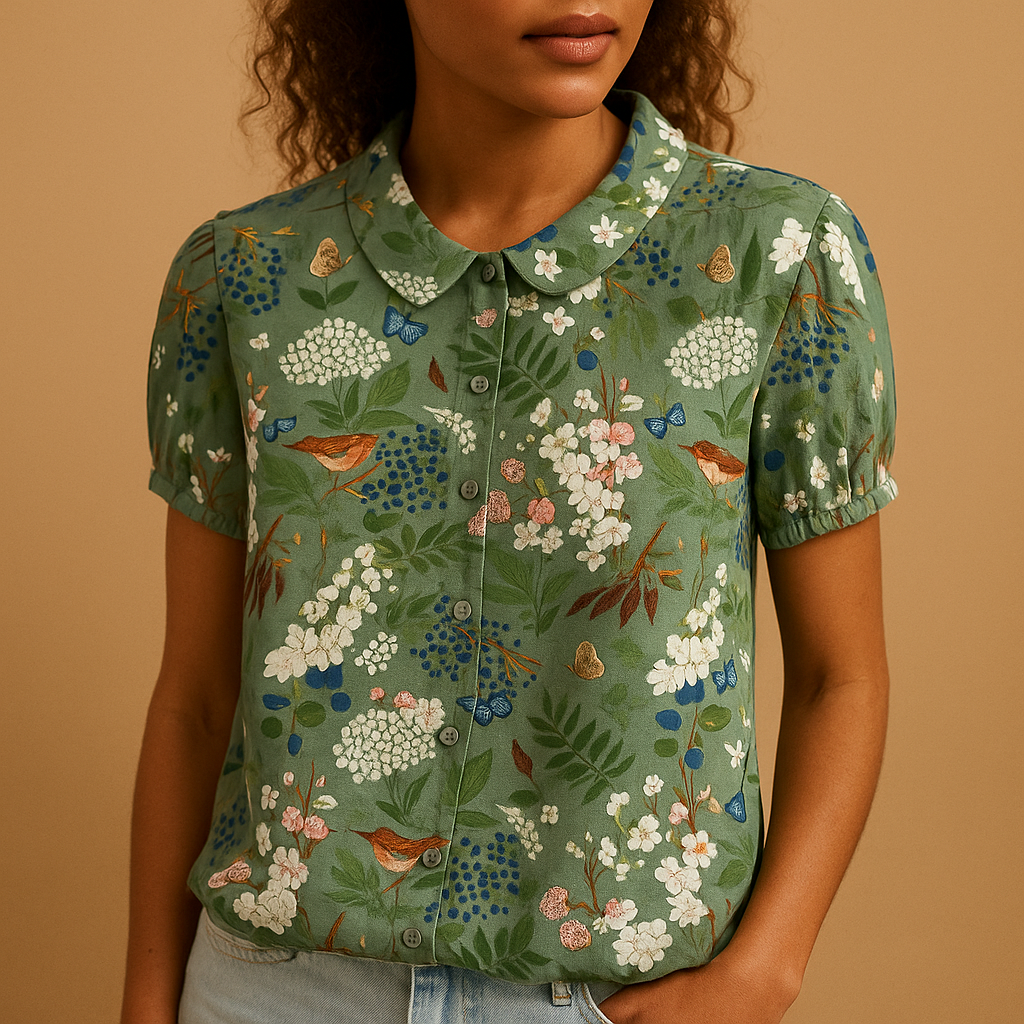 Floral print blouse for women | Violet