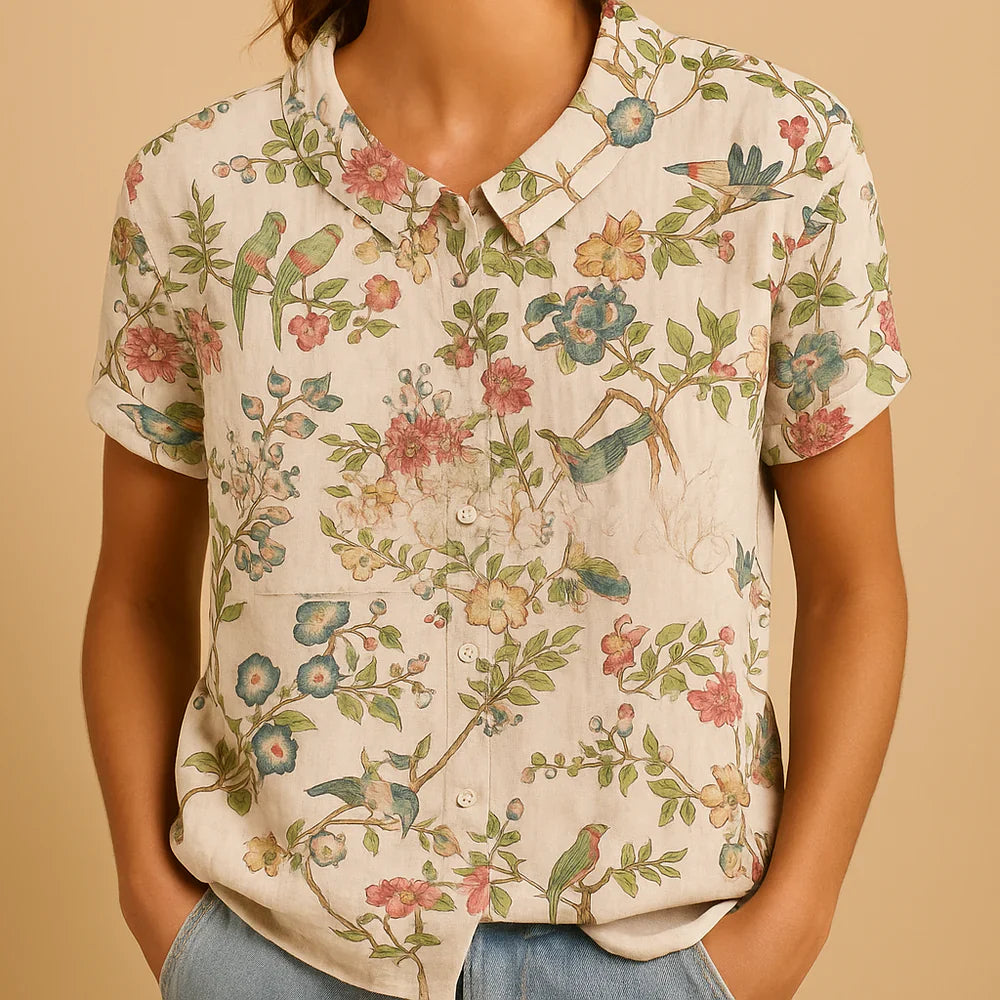 Floral print blouse for women | Violet