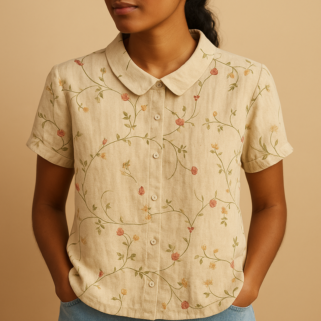 Floral print blouse for women | Violet