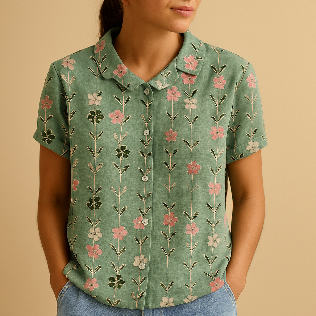 Floral print blouse for women | Violet