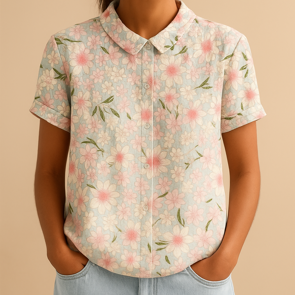 Floral print blouse for women | Violet