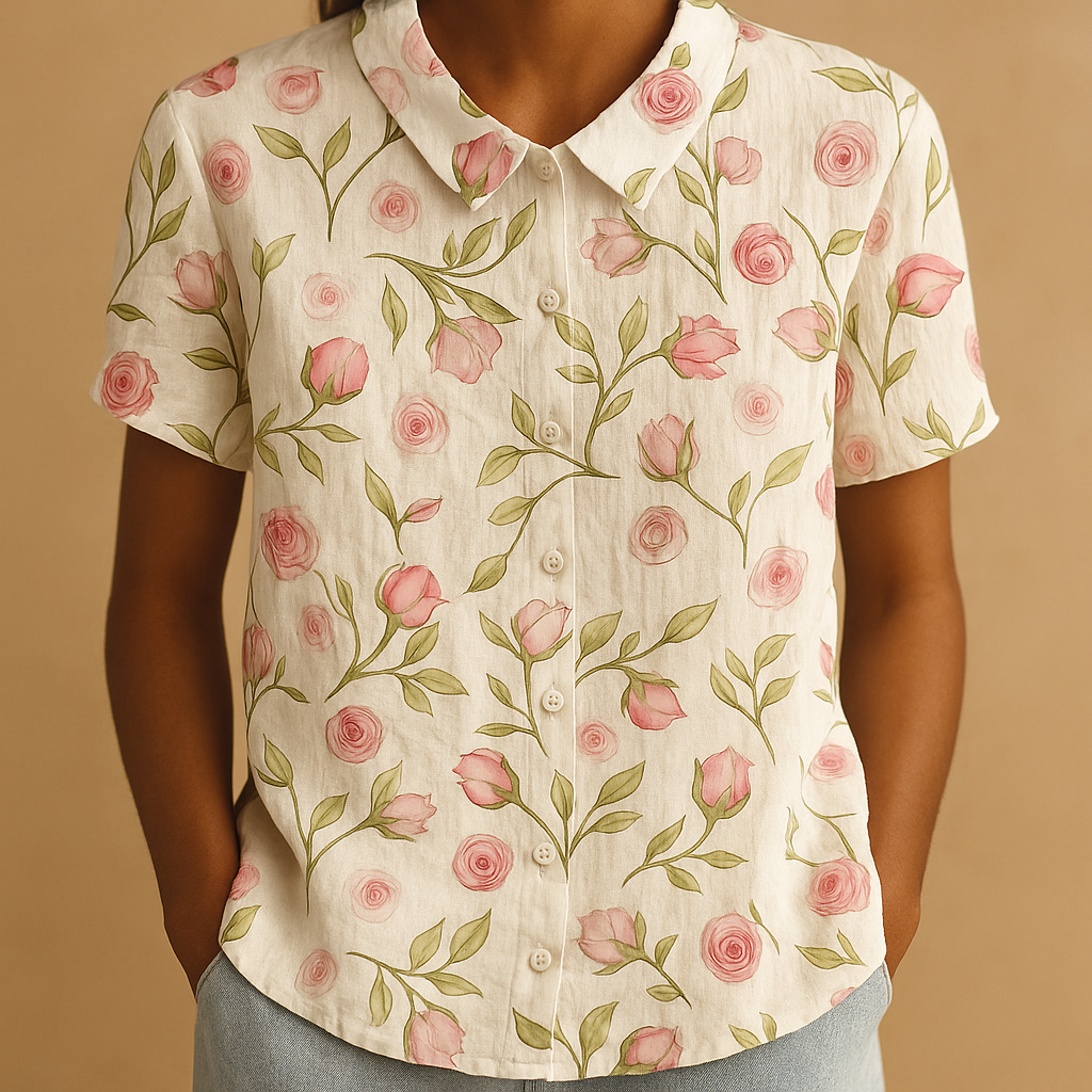 Floral print blouse for women | Violet