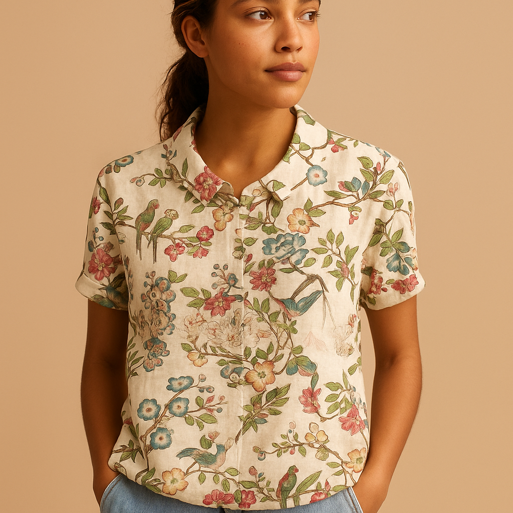 Floral print blouse for women | Violet