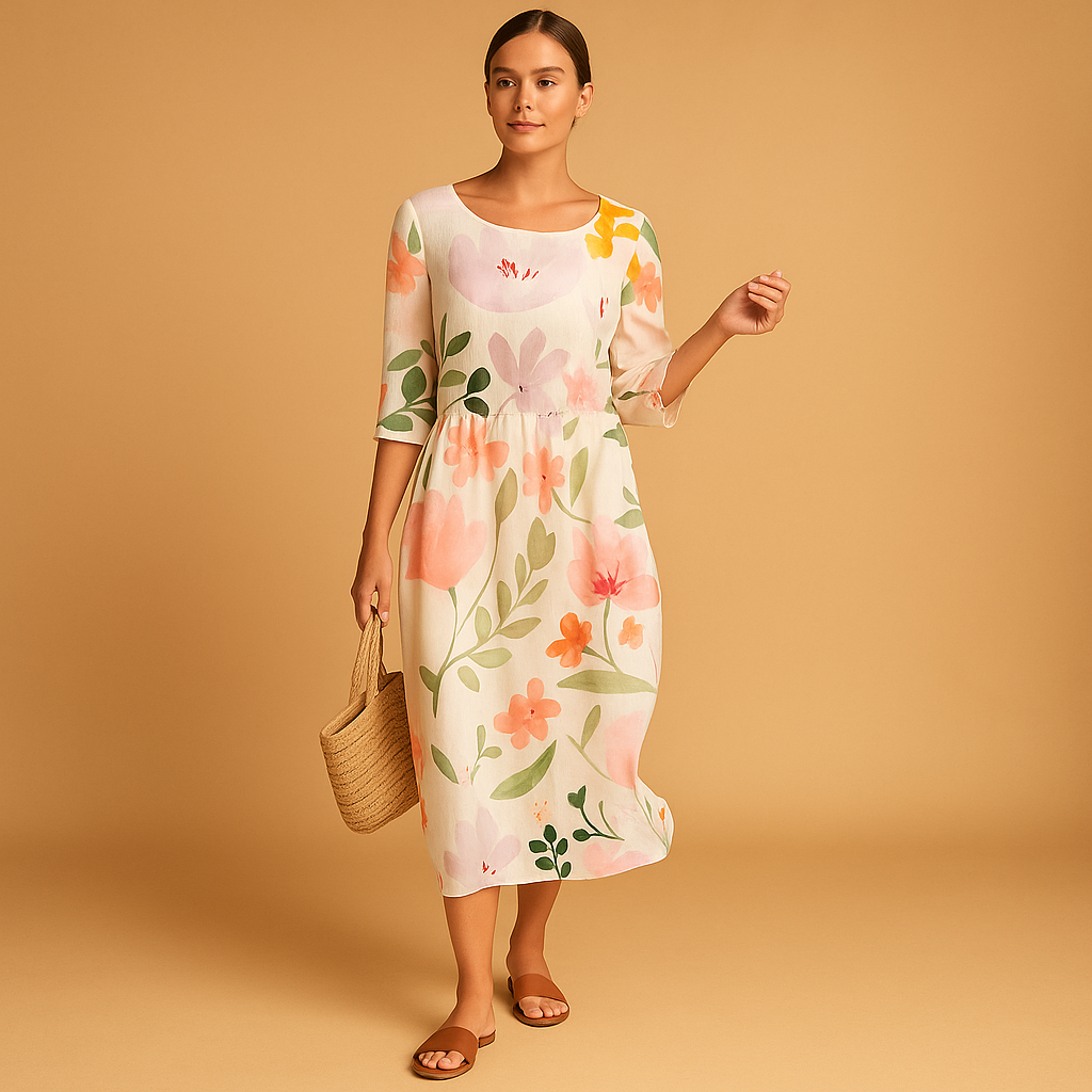 Flowy midi dress for women | Celeste
