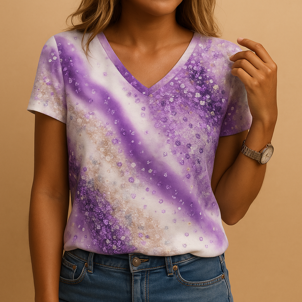 Gradient V-neck summer blouse for women | Layla