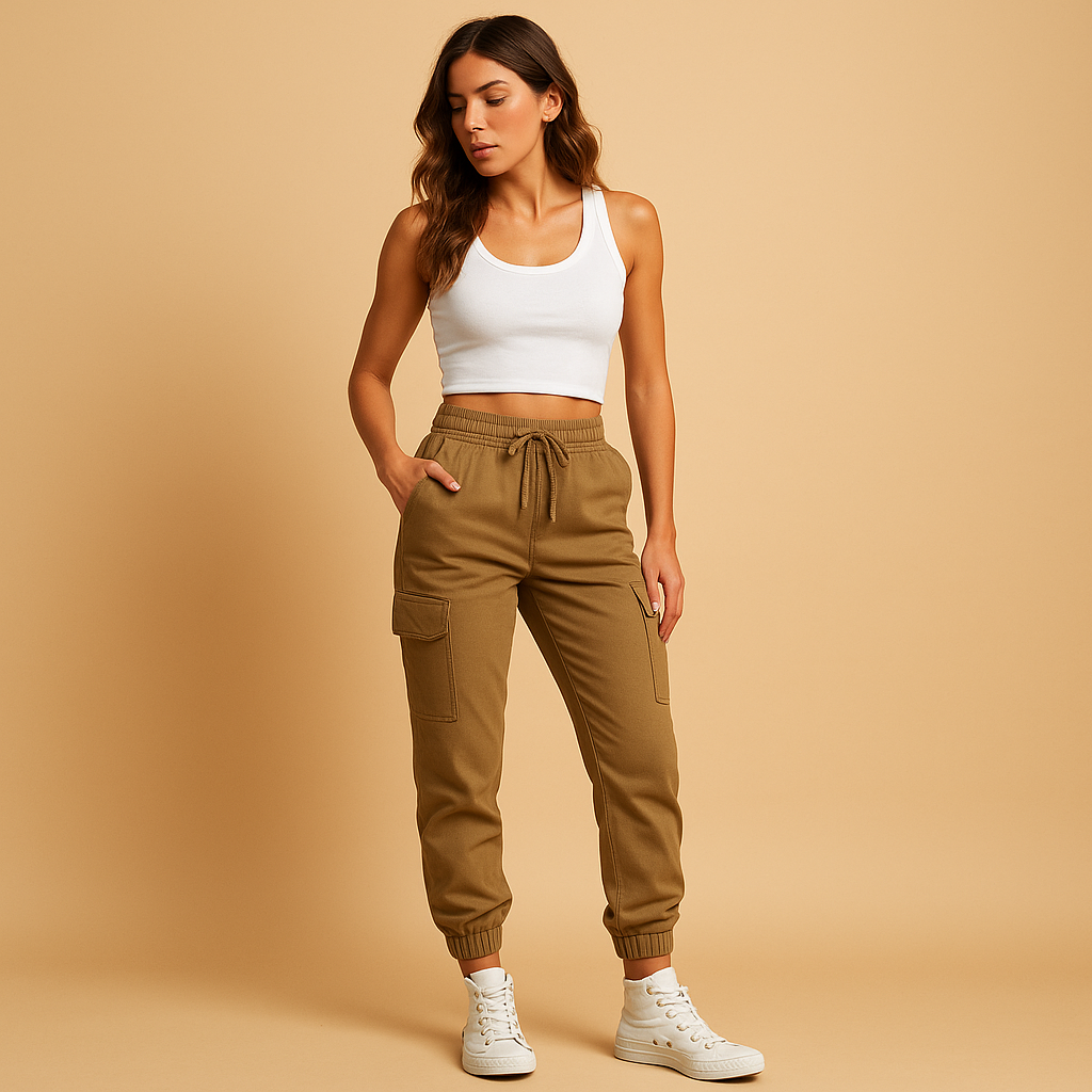 High waist cargo pants for women | Felicity