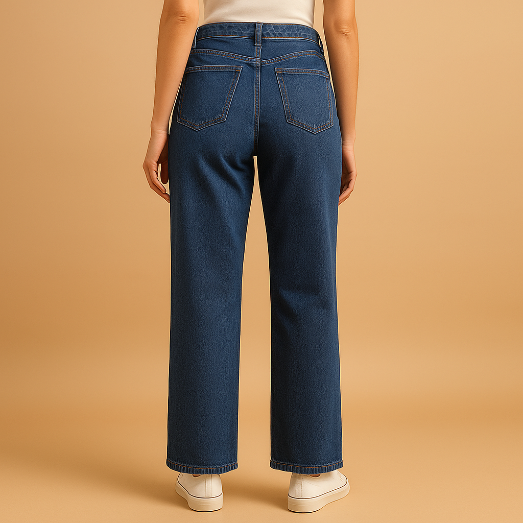High-waisted loose fit jeans for women | Clara