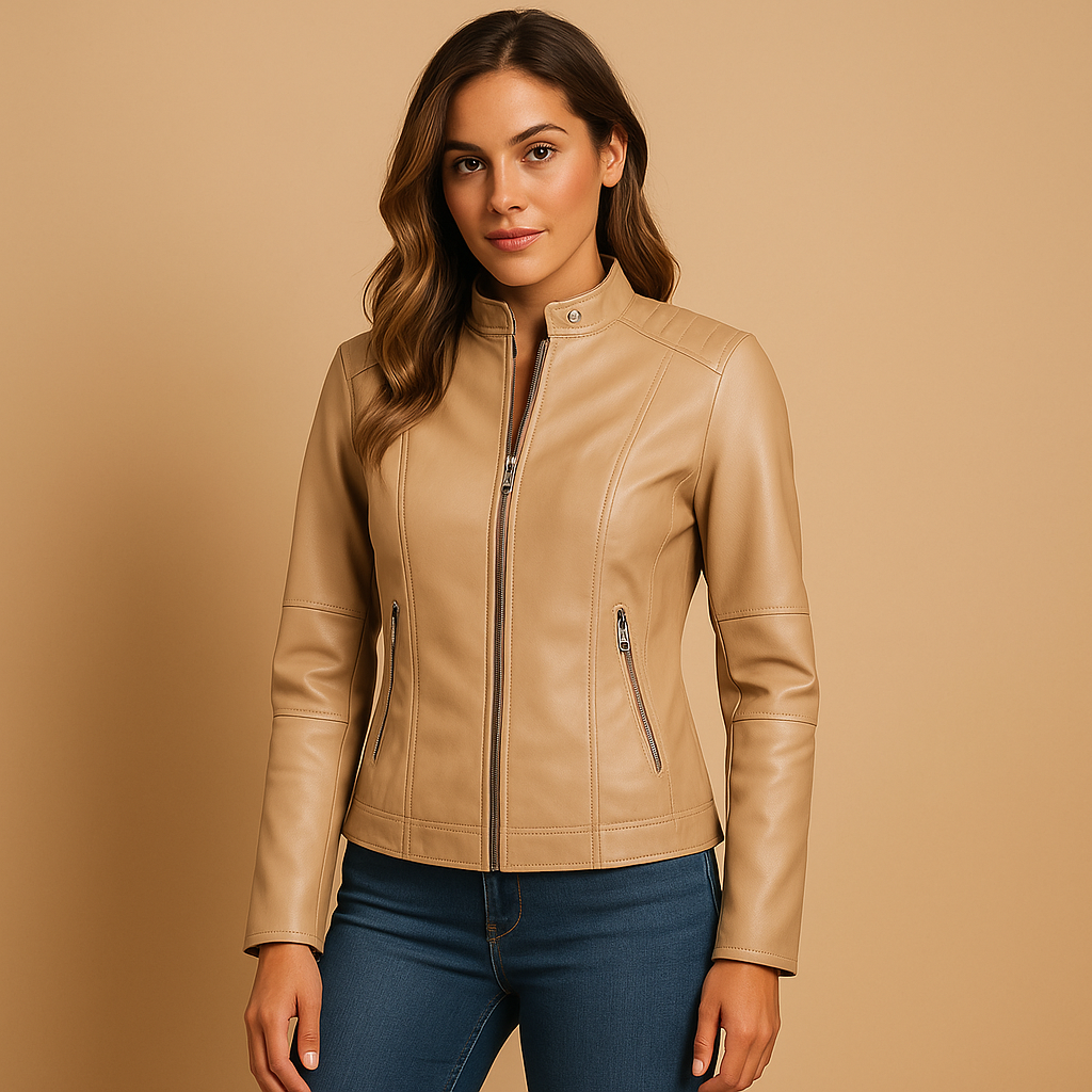 Jacket with zipper and collar for women | Amelia