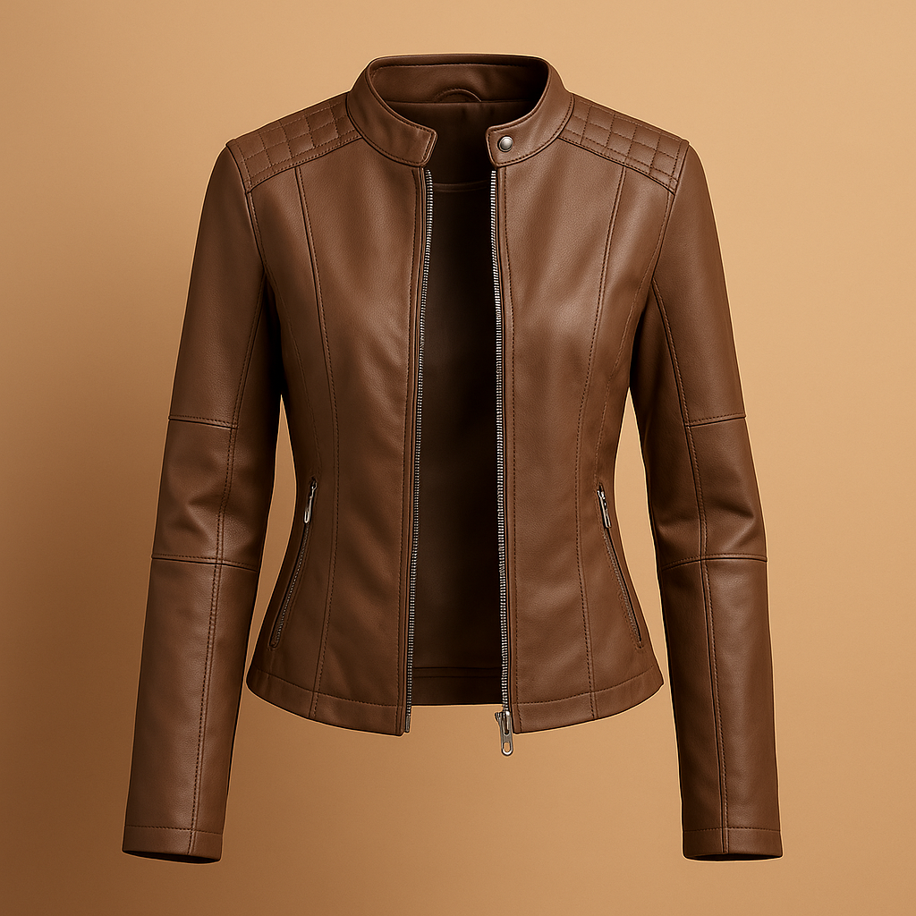 Jacket with zipper and collar for women | Amelia