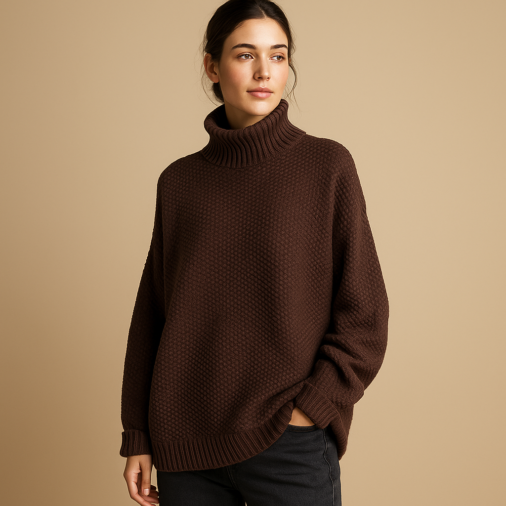 Knitted turtleneck sweater for women | Isla