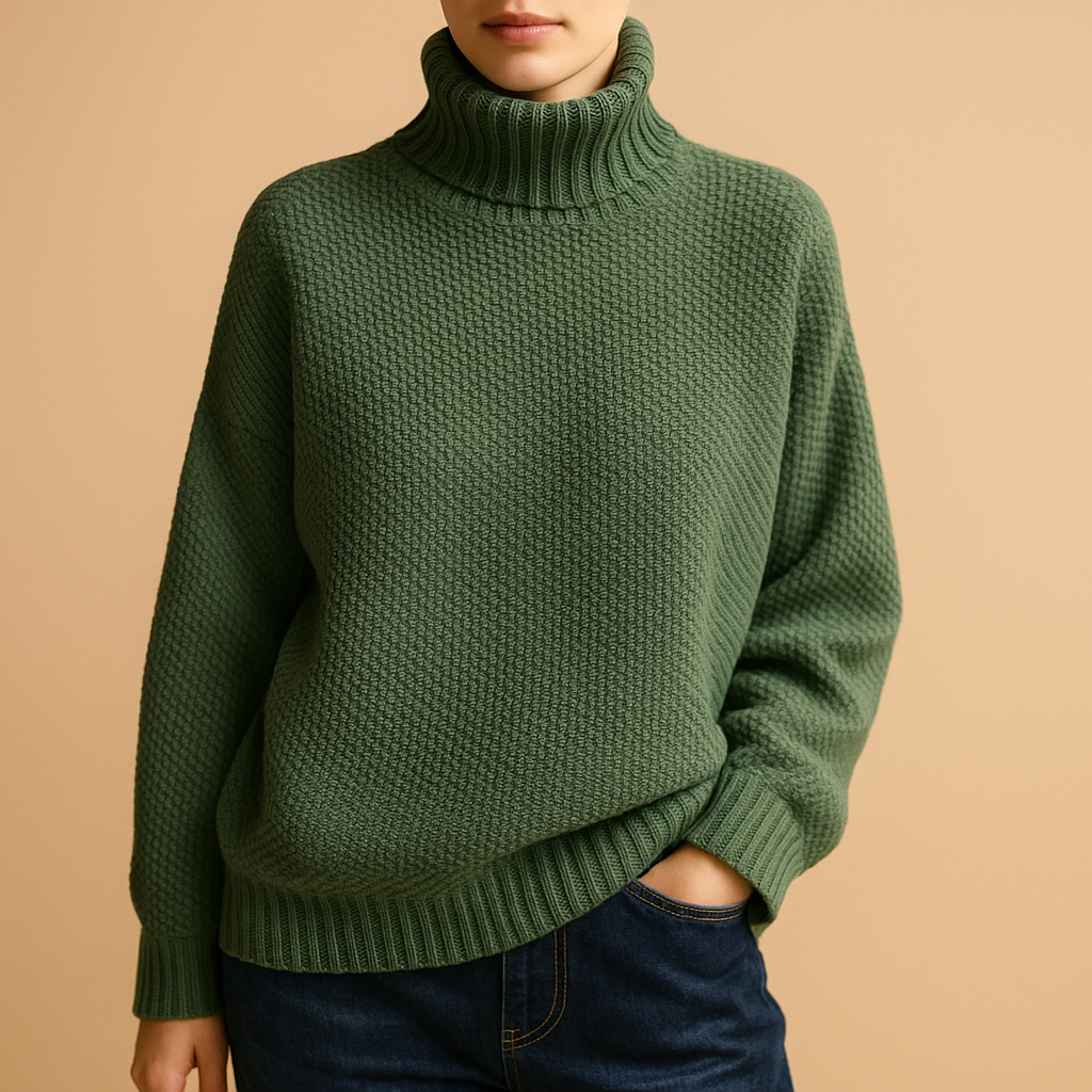 Knitted turtleneck sweater for women | Isla
