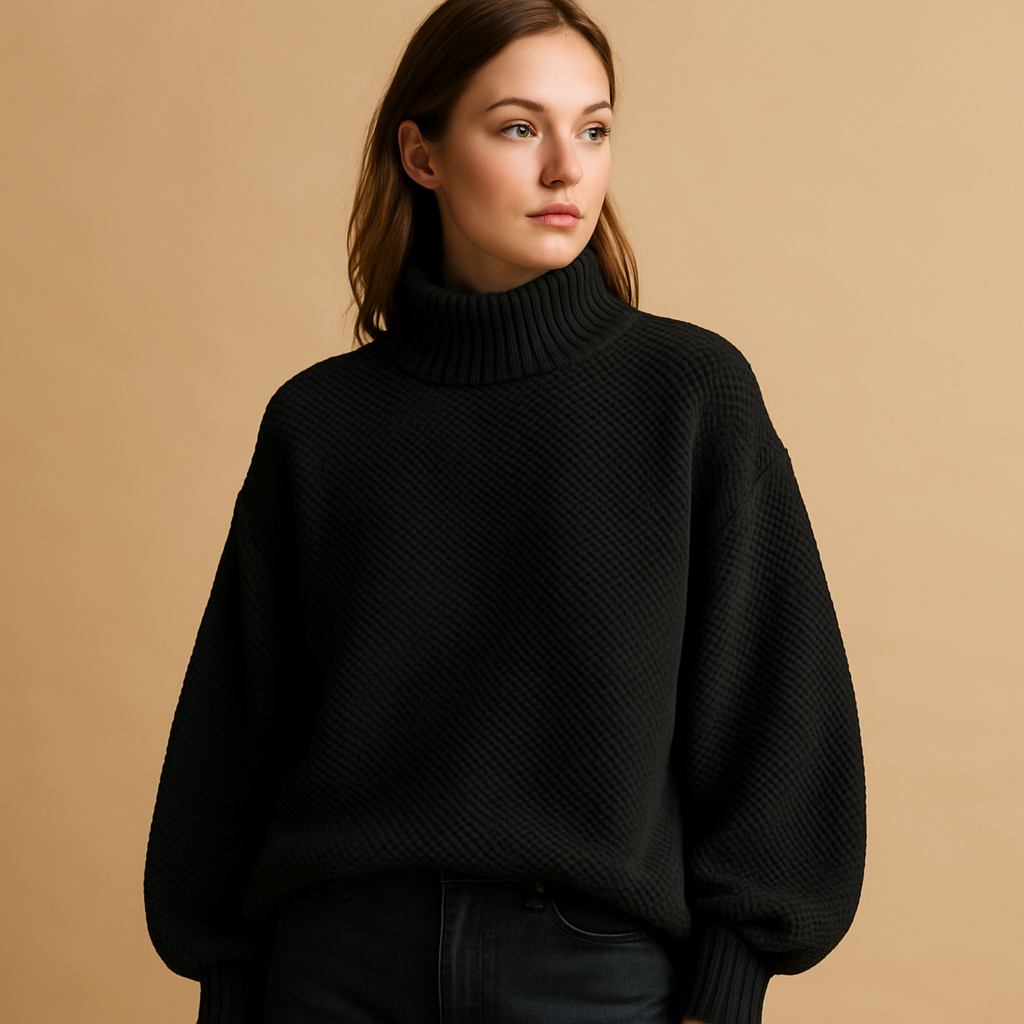 Knitted turtleneck sweater for women | Isla