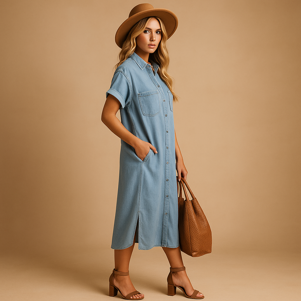 Light blue summer dress for women | Lotte