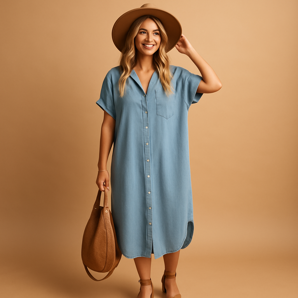 Light blue summer dress for women | Lotte